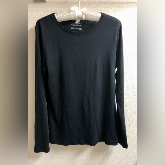 Talbots Classic Black Long Sleeve Top - Picture 1 of 1